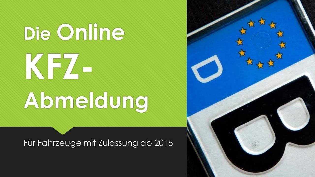 KFZ abmelden online