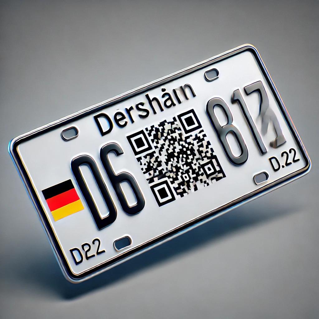 Kennzeichen mit QR-Code
