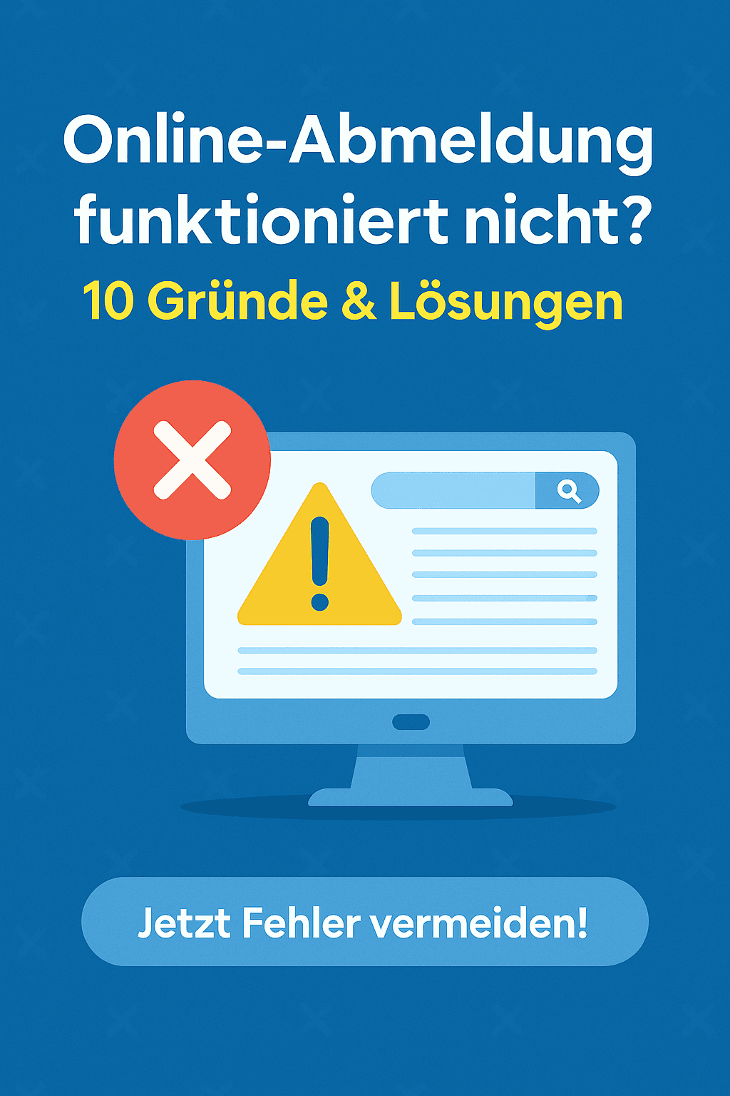 Online-Abmeldung funktioniert nicht