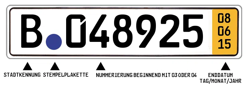 Kurzzeitkennzeichen online sofort
