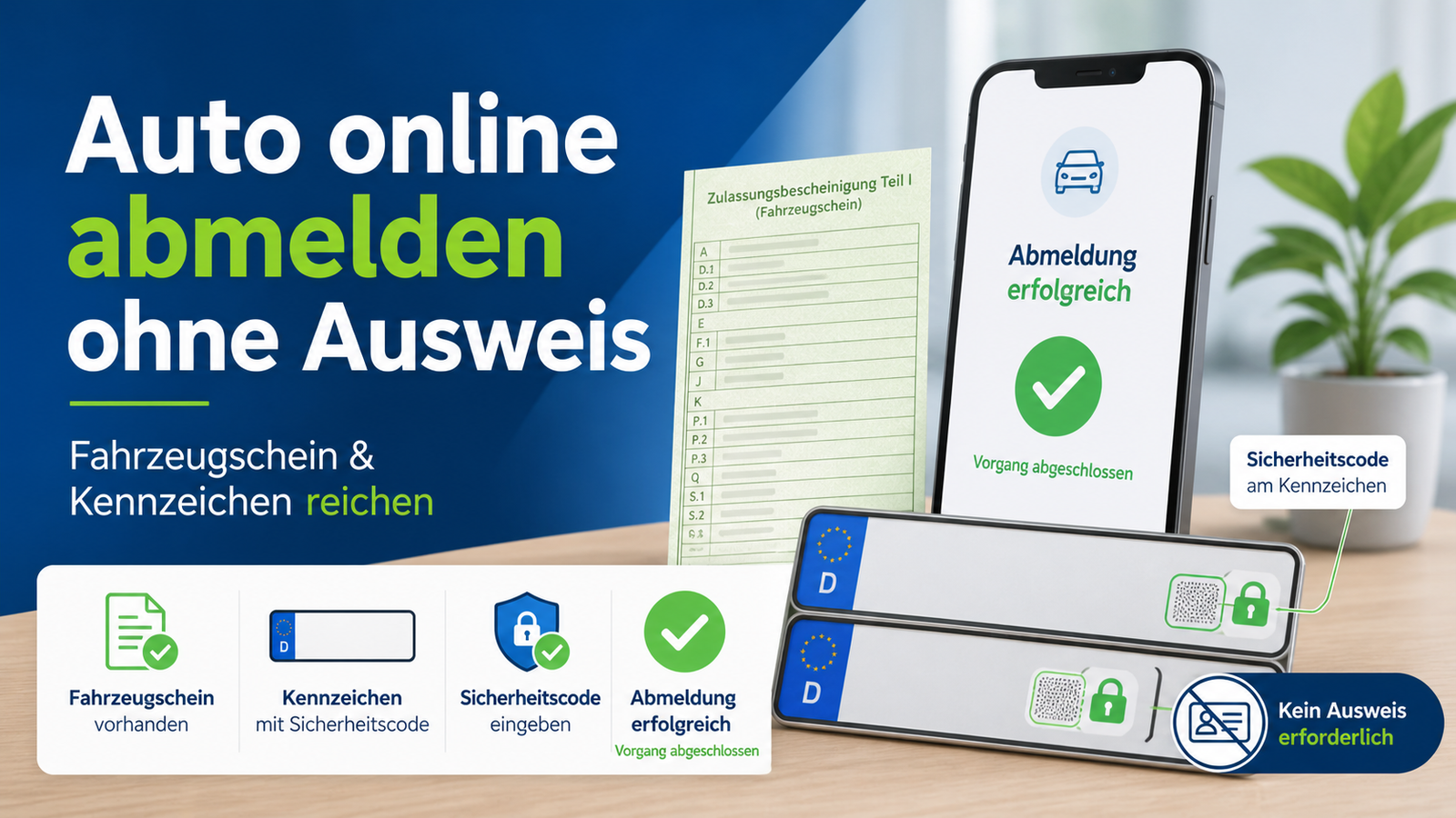 Auto online abmelden ohne Ausweis: Geht das 2026?