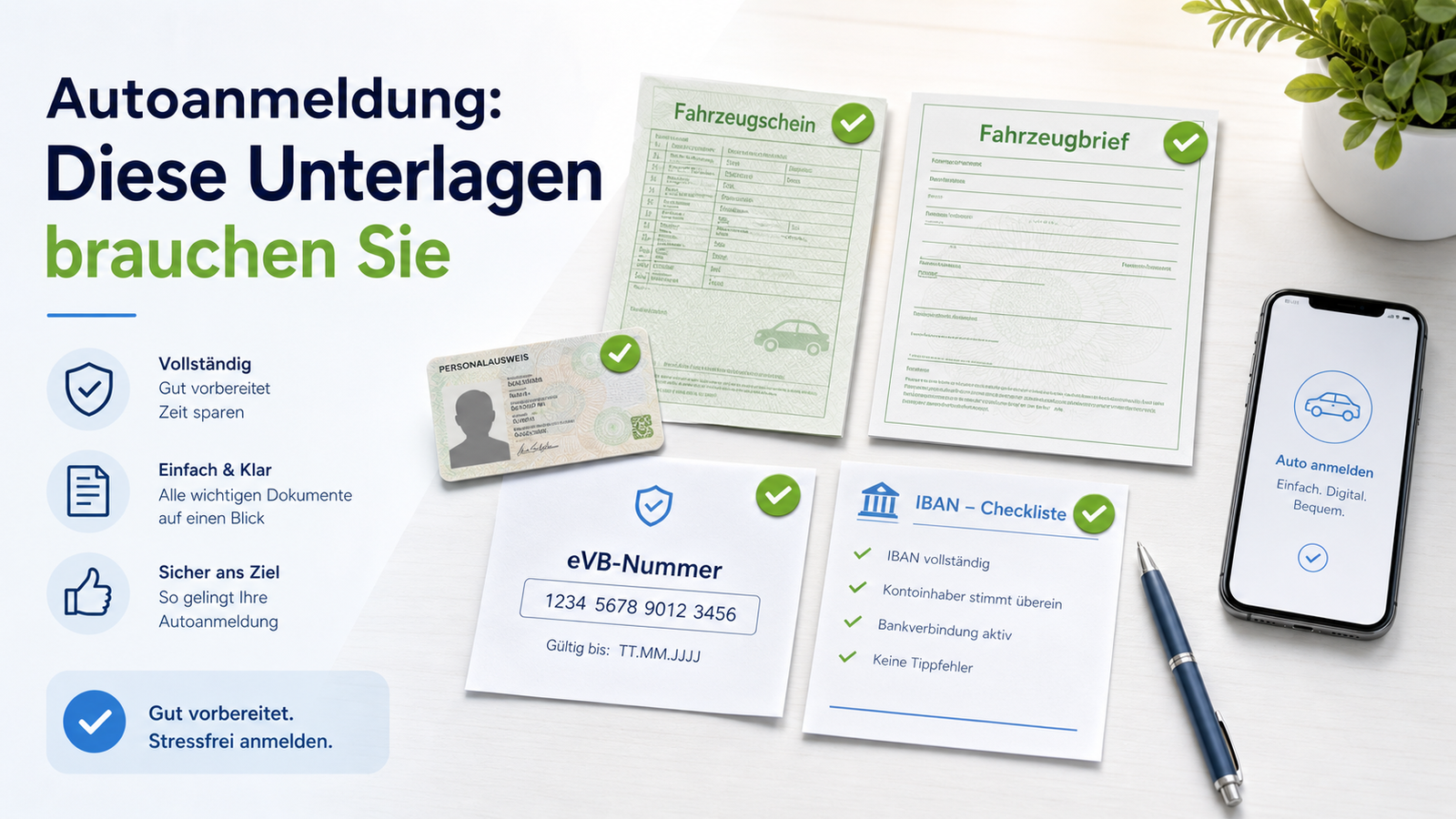 Was benötige ich für ein Autoanmeldung