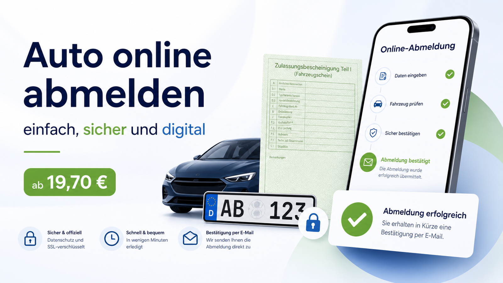 Online Auto abmelden: Ablauf, Kosten und Vorteile 2026