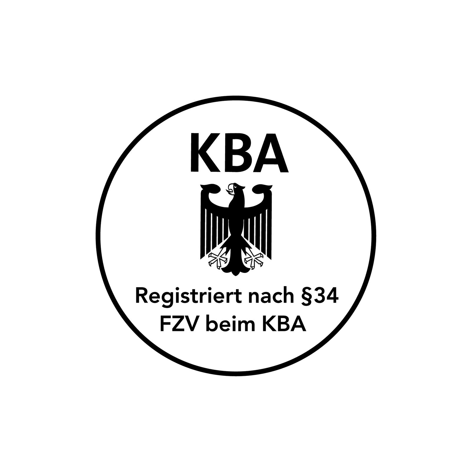 KBA LOGO Weiß Und schwarze Beschriftung