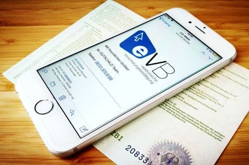 eVB Nummer Beispiel für KFZ Zulassung Online