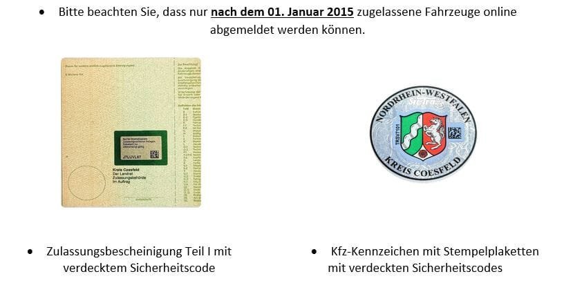 kfz Stilllegung