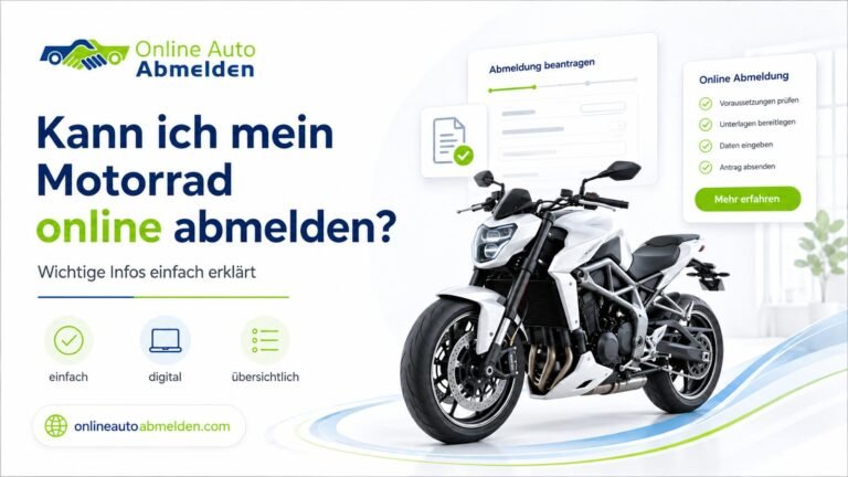 Kann ich mein Motorrad online abmelden