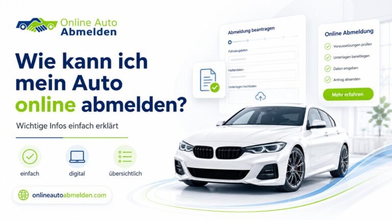 wie kann ich mein auto online abmelden