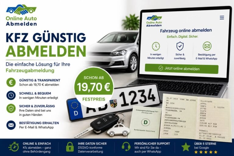 Kfz günstig abmelden
