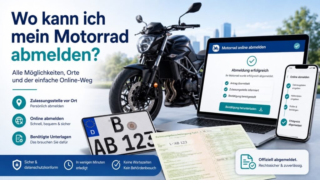 Wo kann ich mein Motorrad abmelden?