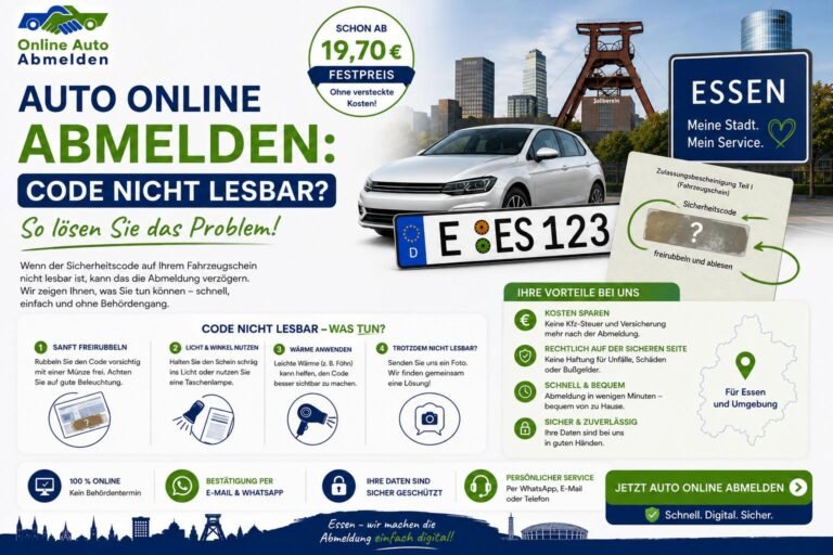 auto online abmelden code nicht lesbar