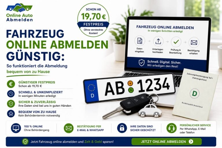 fahrzeug online abmelden günstig