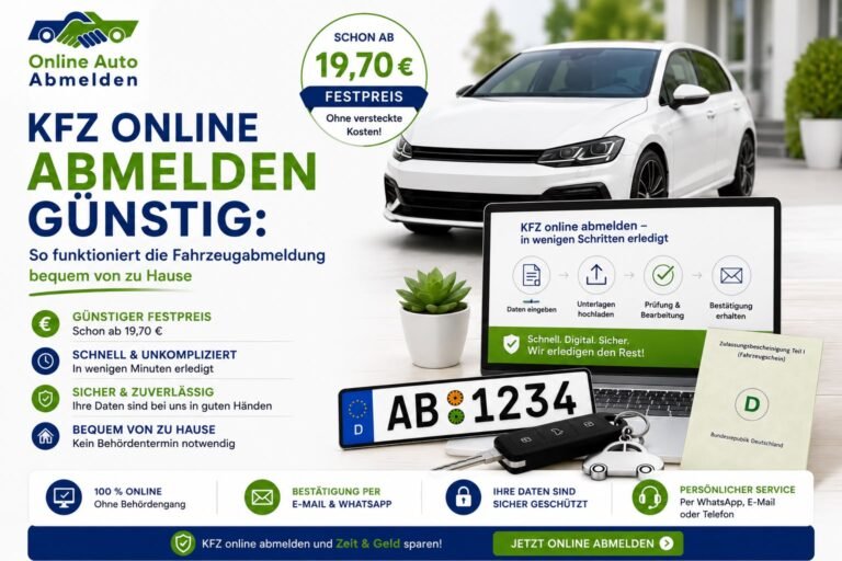 kfz online abmelden günstig