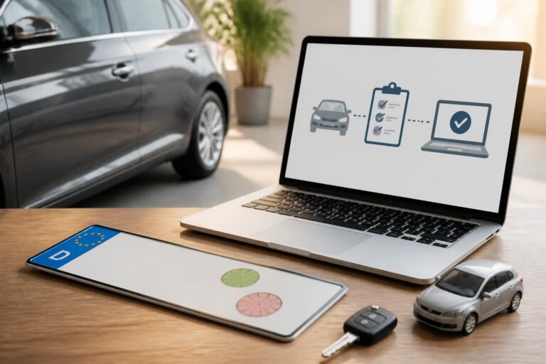 Beitragsbild zum Ratgeber „Auto online abmelden: Ab welchem Baujahr ist das möglich?“ auf OnlineAutoAbmelden.com.